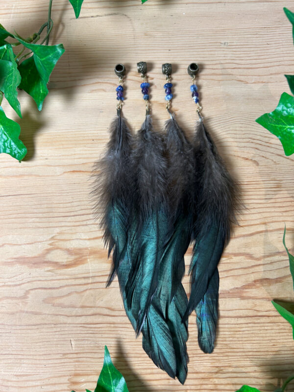 Dreadlock feather copper bead ‘roaster’ 0,8 mm
