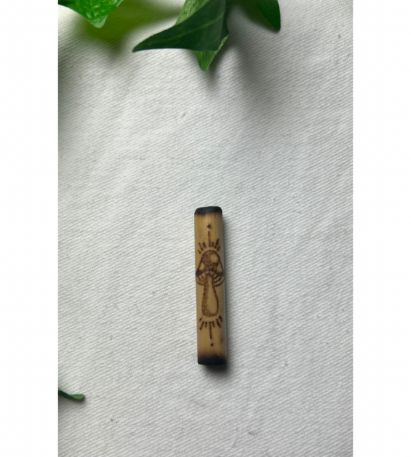 Wood burned bamboo dreadlock tube 0,6 cm paddo