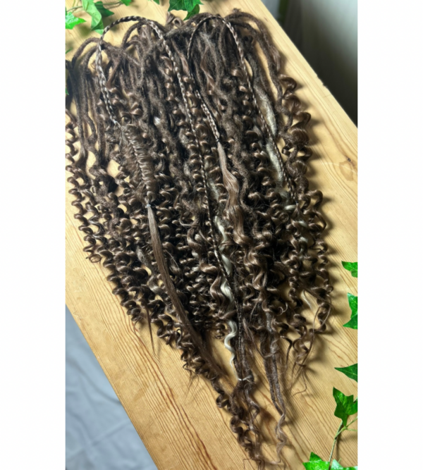 50 pc full head dreadlock extensions set ‘Avalon’ no.1